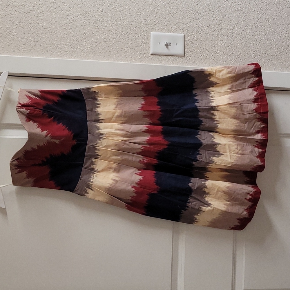 Corey Lynn Calter size 6 strapless dress. Multicolor.